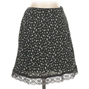 American Eagle Outfitters Black and White Floral Mini Skirt